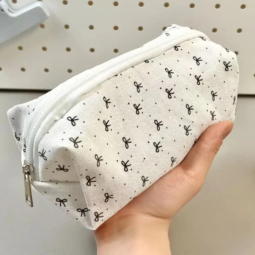 Cute Girl Bow Pencil Case & Makeup Storage Pouch